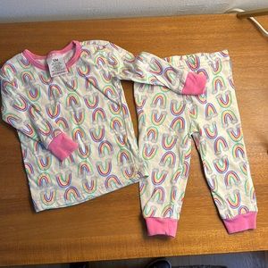 NWOT Mon petit rainbow pajamas 12 months